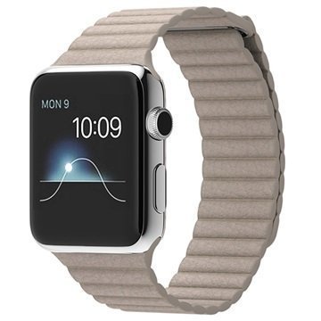 Apple Watch 42mm Kivenharmaa Nahkaranneke