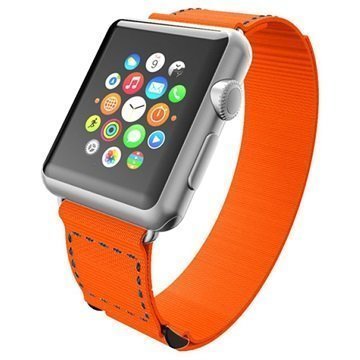 Apple Watch Incipio Stitch Jacquard Ranneke 38mm Oranssi / Harmaa