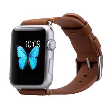 Apple Watch Momax Nahkainen Ranneke 38mm Ruskea