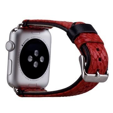 Apple Watch Momax Nahkainen Ranneke 42mm Punainen