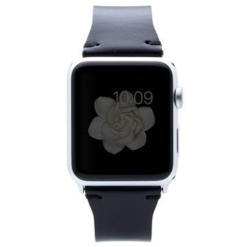 Apple Watch SLG Design D7 Buttero Rannehihna 38mm Musta