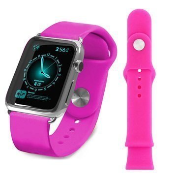 Apple Watch Tuff-luv Silikoniranneke 38mm Pinkki