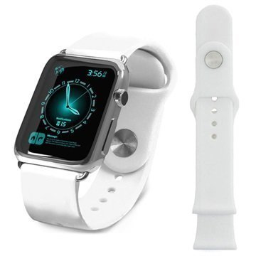 Apple Watch Tuff-luv Silikoniranneke 38mm Valkoinen