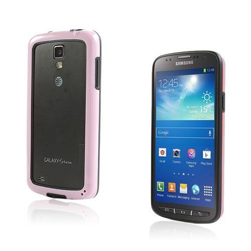 Arc Edge Samsung Galaxy S4 Active Bumper Musta / Vaaleanpunainen