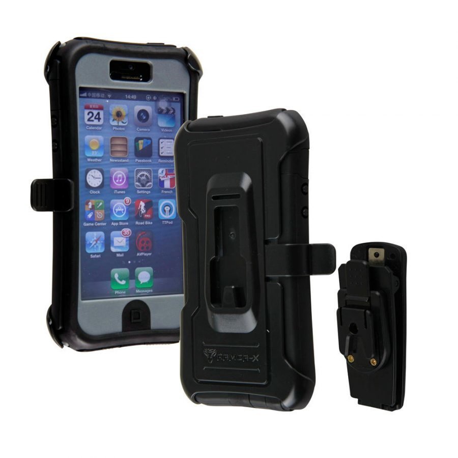 Armor-X Rugged iPhone 5 / 5S Kotelo Harmaa & Musta