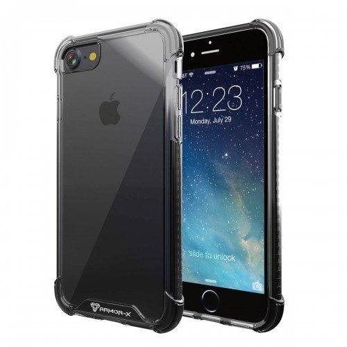 Armor-X iPhone 7 CBN-i7-BK Ultra Slim Iskunkestävä Läpinäkyvä Suojakotelo