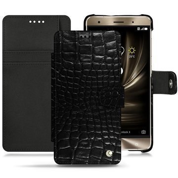 Asus Zenfone 3 Deluxe ZS570KL Noreve Tradition B Wallet Case Crocodile Black