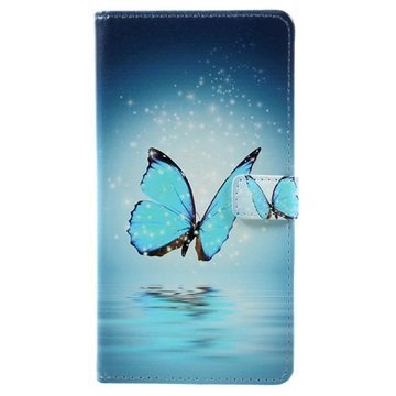 Asus Zenfone 3 Max ZC553KL Glam Wallet Case Blue Butterfly