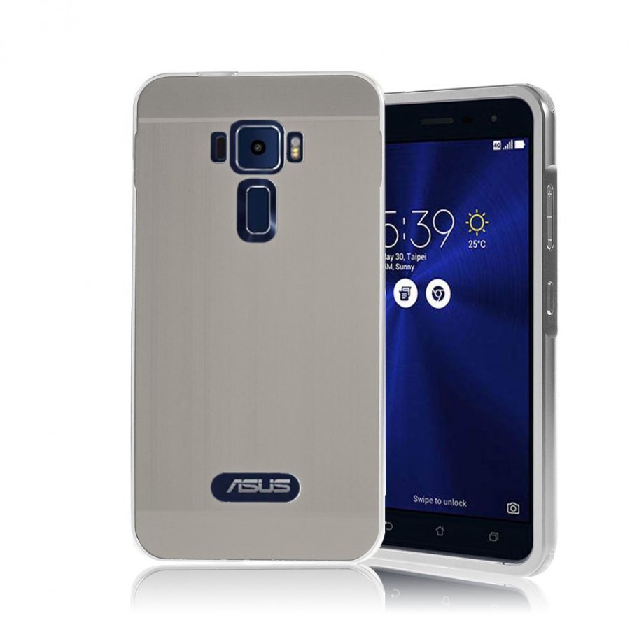 Asus Zenfone 3 Ze520kl Harjattu Hybridi Muovikuori Hopea