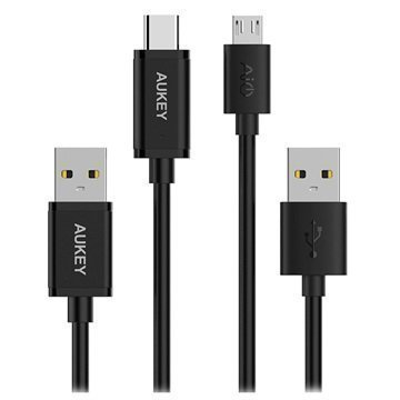 Aukey CB-TD1 Micro-USB & Type-C Cable Set 3pc