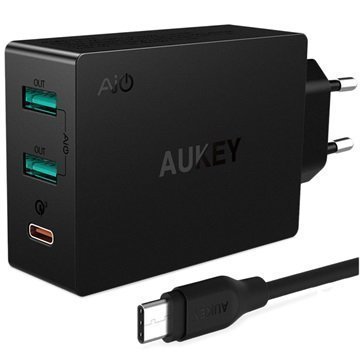 Aukey PA-Y4 Qualcomm QC 3.0 Seinälaturi 3 USB-porttia 7.8 A