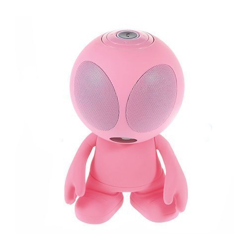 Avaruusolio Bluetooth Mini Kaiutin Mikrofonilla Pinkki