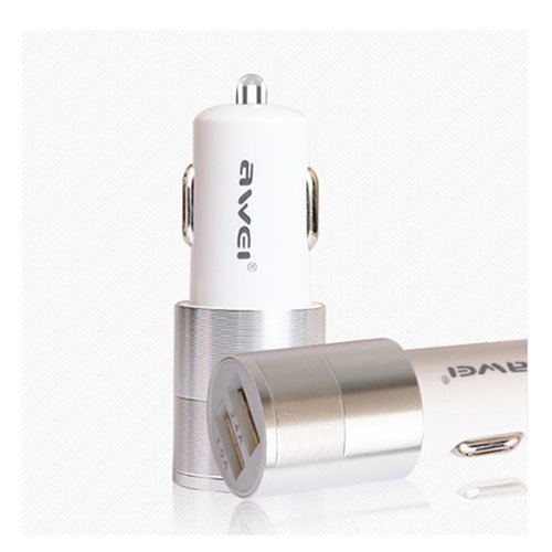 Awei C-100 3.4a Kaksois-Usb Autolaturi Hopea