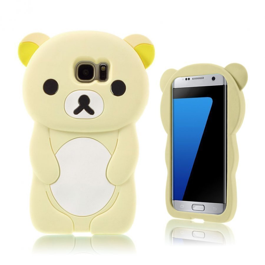 Baby Bear Samsung Galaxy S7 Edge Silikoni Takakuori Beige