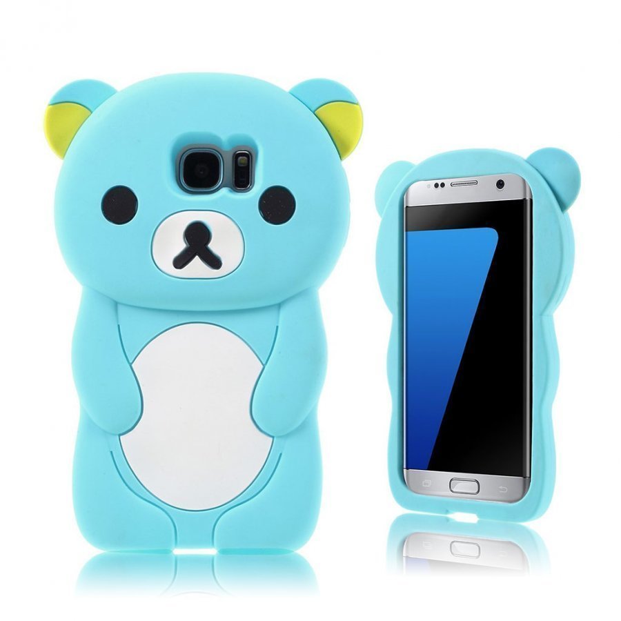 Baby Bear Samsung Galaxy S7 Edge Silikoni Takakuori Sininen