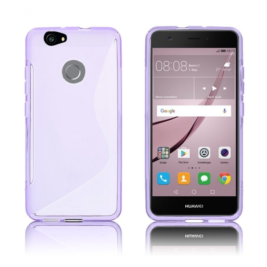Bakker Huawei Nova S-Muotoinen Joustava Muovikuori Violetti