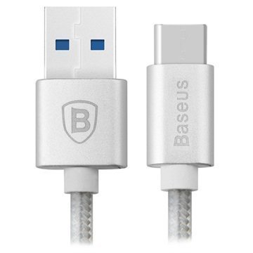 Baseus Sharp Series USB 3.0 / USB 3.1 C-tyypin kaapeli Hopea