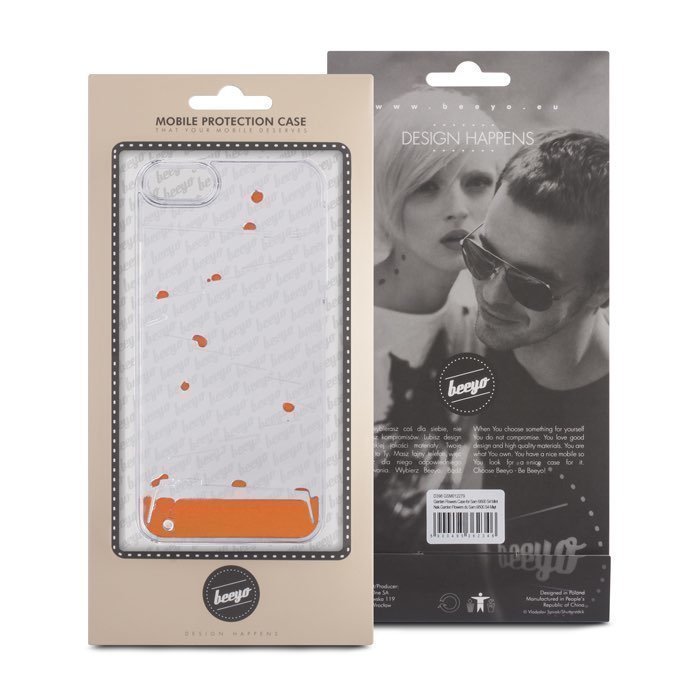 Beeyo Diamond Drops suojakotelo Samsung Galaxy S5 Oranssi