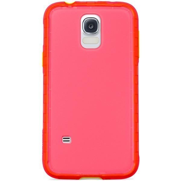 Belkin Grip Extreme muovikuori Galaxy S5 läpinäkyvä vaaleanpun.