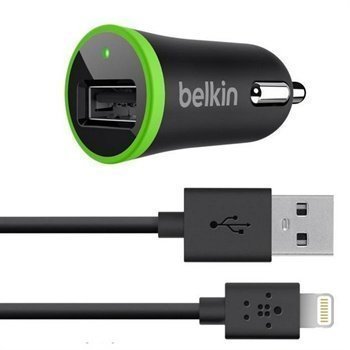 Belkin Lightning Autolaturi iPhone 6S Plus iPhone 6 / 6S iPad Pro Musta / Vihreä