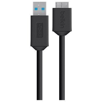 Belkin Micro-B USB 3.0 Kaapeli Samsung Galaxy S5 Galaxy Note 3 Musta