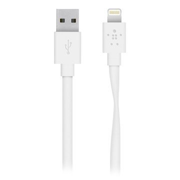 Belkin Mixit Litteä Lightning / USB-Kaapeli iPhone 6 / 6S iPad Mini 4 Valkoinen