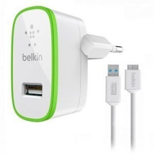 Belkin USB 3.0 Micro-B Matkalaturi Samsung Galaxy S5 Note 3 Valkoinen