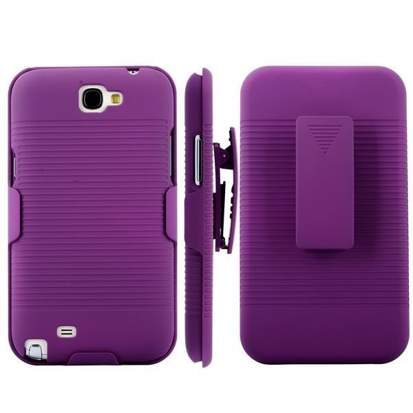 Beltclip Kickstand Violetti Samsung Galaxy Note 2 Suojakuori