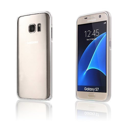 Bergman Samsung Galaxy S7 Alumiini Suojus Hopea