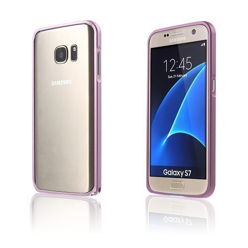 Bergman Samsung Galaxy S7 Alumiini Suojus Kuuma Pinkki