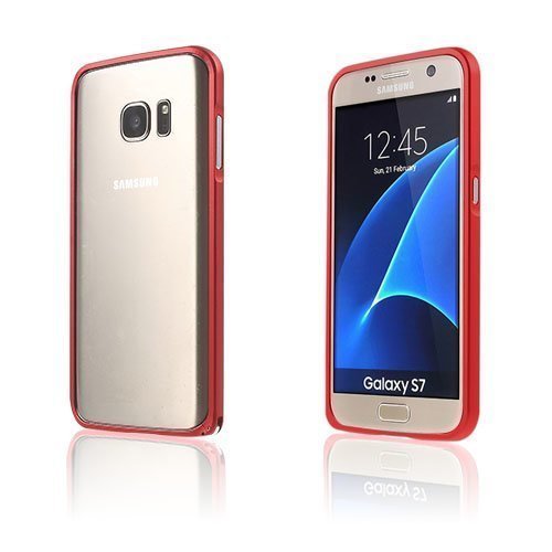 Bergman Samsung Galaxy S7 Alumiini Suojus Punainen