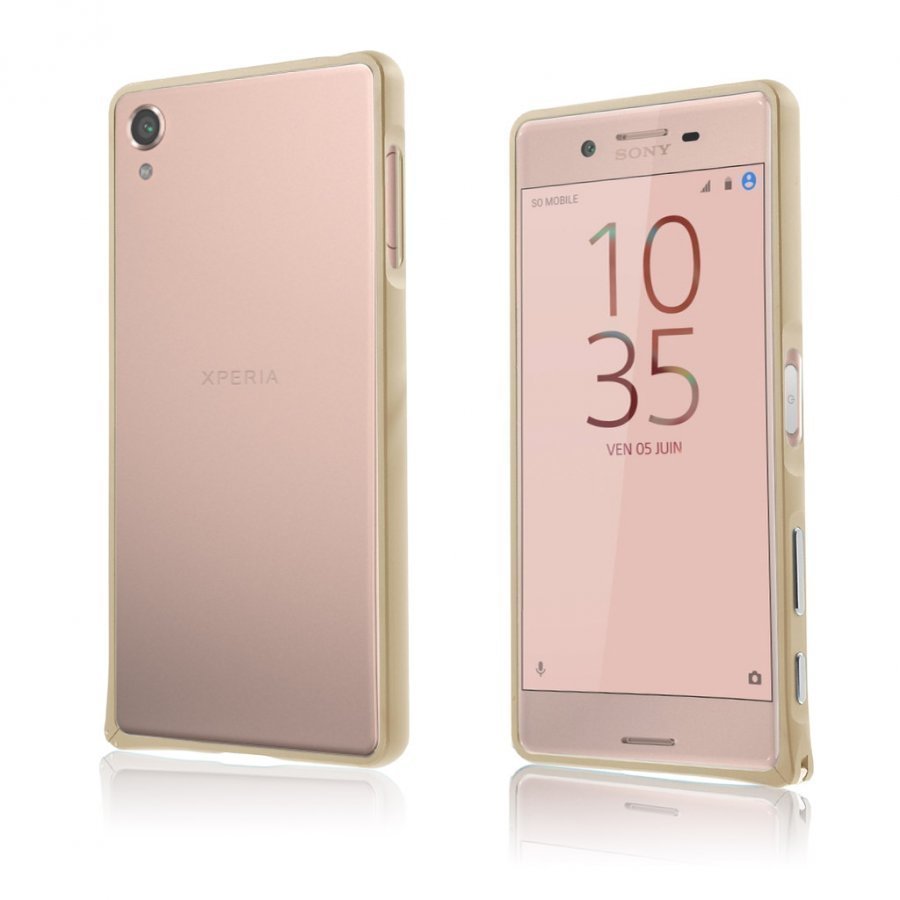 Bergman Sony Xperia X Metalli Seos Kehys Suojus Kulta