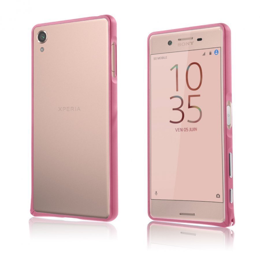 Bergman Sony Xperia X Metalli Seos Kehys Suojus Pinkki