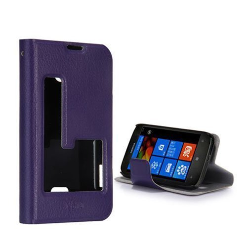 Betha Violetti Nokia Lumia 510 Nahkakotelo