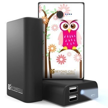 Beyond Cell Universal Dual USB Power Bank Daisy Owl / Black