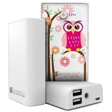 Beyond Cell Universal Dual USB Power Bank Daisy Owl / White