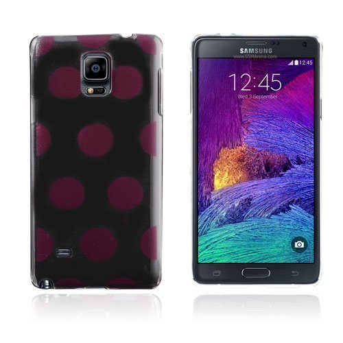 Black Ink Kuuma Pinkki Pilkut Samsung Galaxy Note 4 Suojakuori