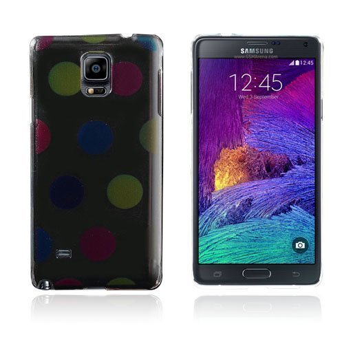 Black Ink Värikkäät Pilkut Samsung Galaxy Note 4 Suojakuori