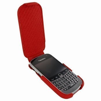 BlackBerry Bold 9900 9930 Piel Frama iMagnum Nahkakotelo Punainen