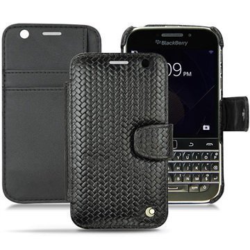 BlackBerry Classic Noreve Tradition B Wallet Nahkakotelo Horizon Abaca Musta