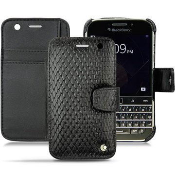 BlackBerry Classic Noreve Tradition B Wallet Nahkakotelo Horizon Serpent Musta