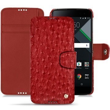 BlackBerry DTEK60 Noreve Tradition B Wallet Case Autruche Kirsikanpunainen