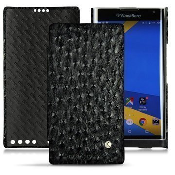 BlackBerry Priv Noreve Tradition D Nahkainen Läppäkotelo Horizon Autruche Musta