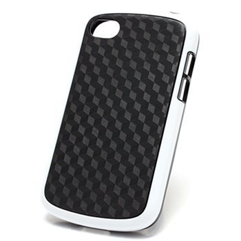 BlackBerry Q10 Cube Design Hybrid Case Black / White