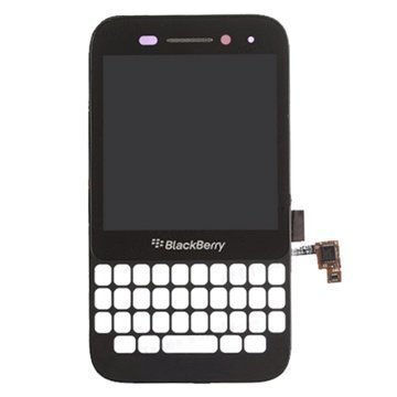 BlackBerry Q5 Etukuori & LCD Näyttö Musta