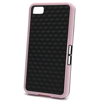 BlackBerry Z10 Cube Design Hybrid Case Black / Pink