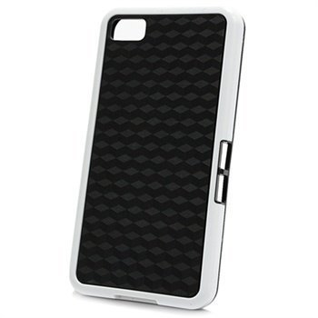 BlackBerry Z10 Cube Design Hybrid Case Black / White