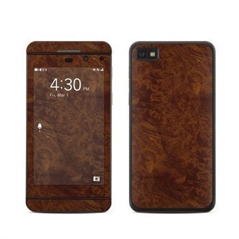 BlackBerry Z10 Dark Burlwood Skin