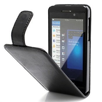 BlackBerry Z10 Flip Nahkakotelo Musta