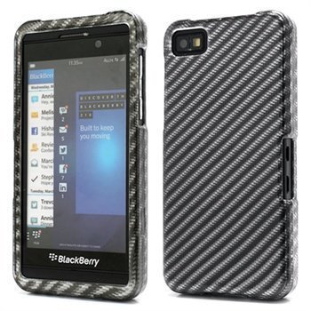 BlackBerry Z10 Snap-on Suojakotelo Tvillikuvio Musta / Hopea